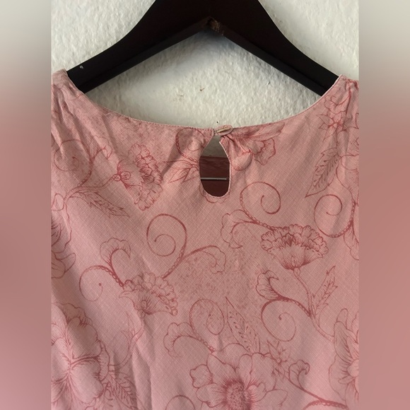 Tommy Bahama Silk Sundress Women 12 Pink Sleeveless Floral Lined Y2K Fairycore - Picture 7 of 14
